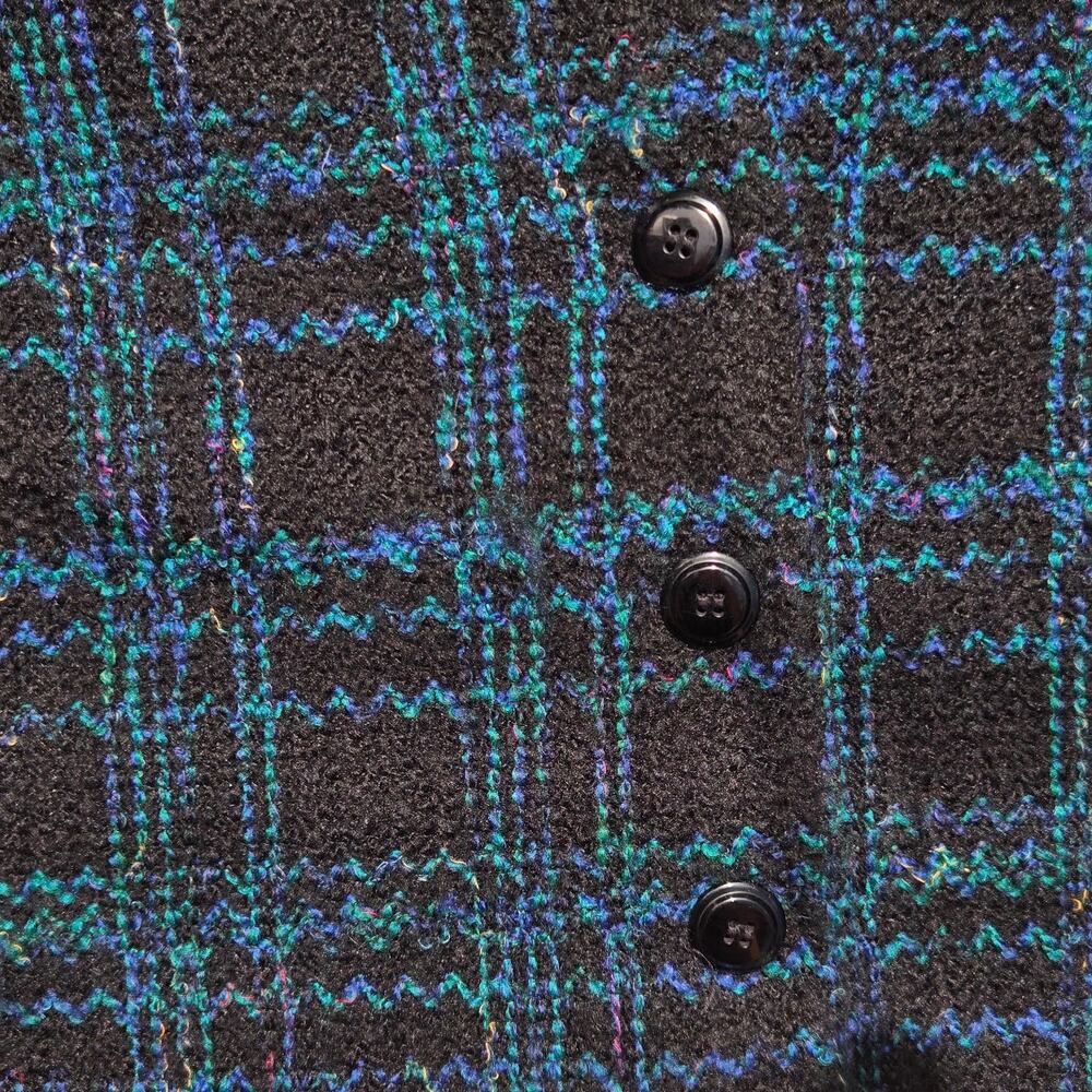 collegiate dark academia gothic moody plaid cardigan jacket ♡ - Picture 4 of 7